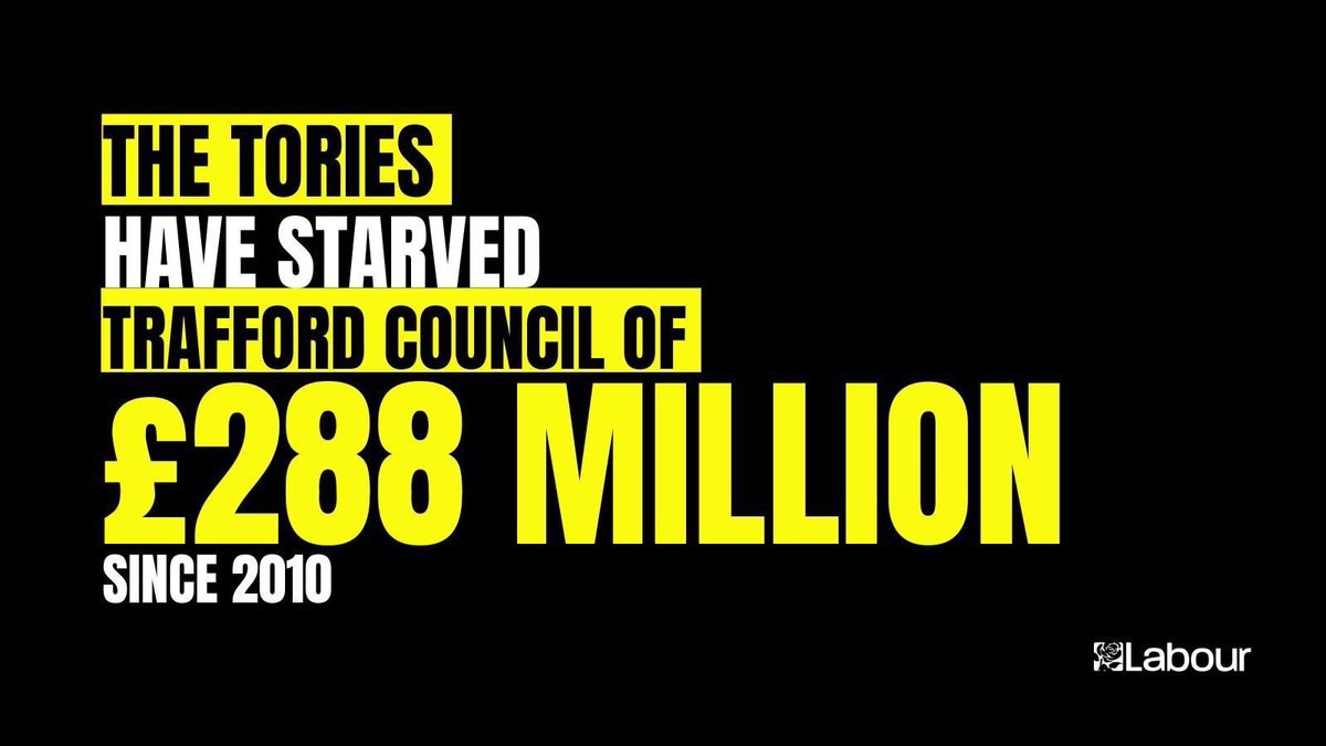 @Trafford_Labour Unlike the Conservatives we will continue to fight for fairer funding for Trafford. If we got the funding our residents deserve we would be able to provide more of the services you value.