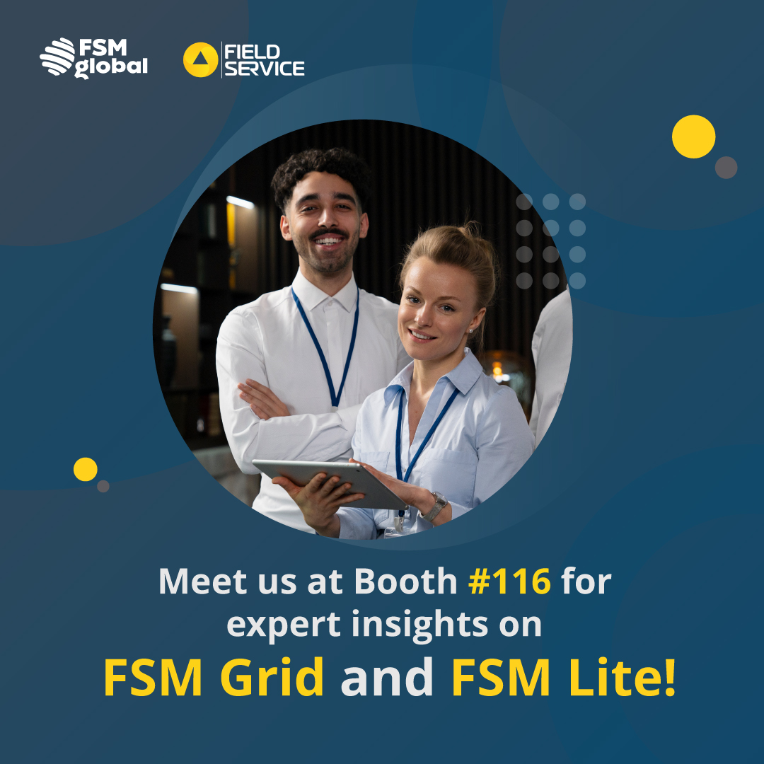 Level up your field service game to win big at 'Field Service Palm Springs 2024'! Stop by FSM Global's Booth '#116' to meet our experts, Ganesh R and Paul Raj, and gain more insights on #FSMGrid and #FSMLite. Let's connect. #FieldServicePalmSprings2024 #FSMGlobal