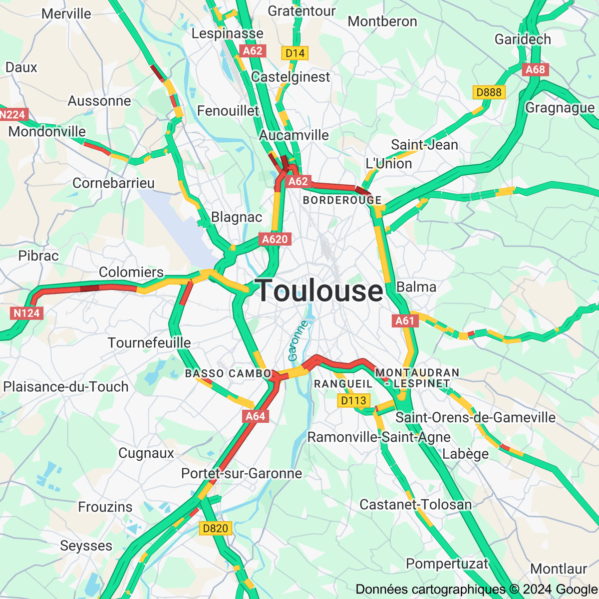 [FLASH 07:50] Trafic routier à Toulouse - toulousetrafic.com #Toulouse #ToulousePeriph #InfoTrafic