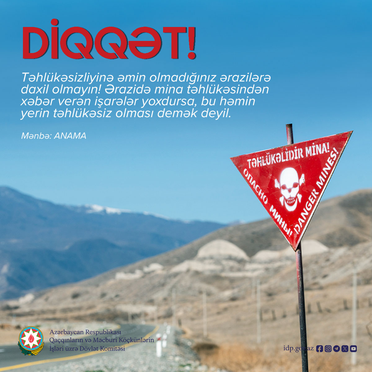 #MinaTəhlükəsizliyi #LandmineSafety #ANAMA #idpgovaz
