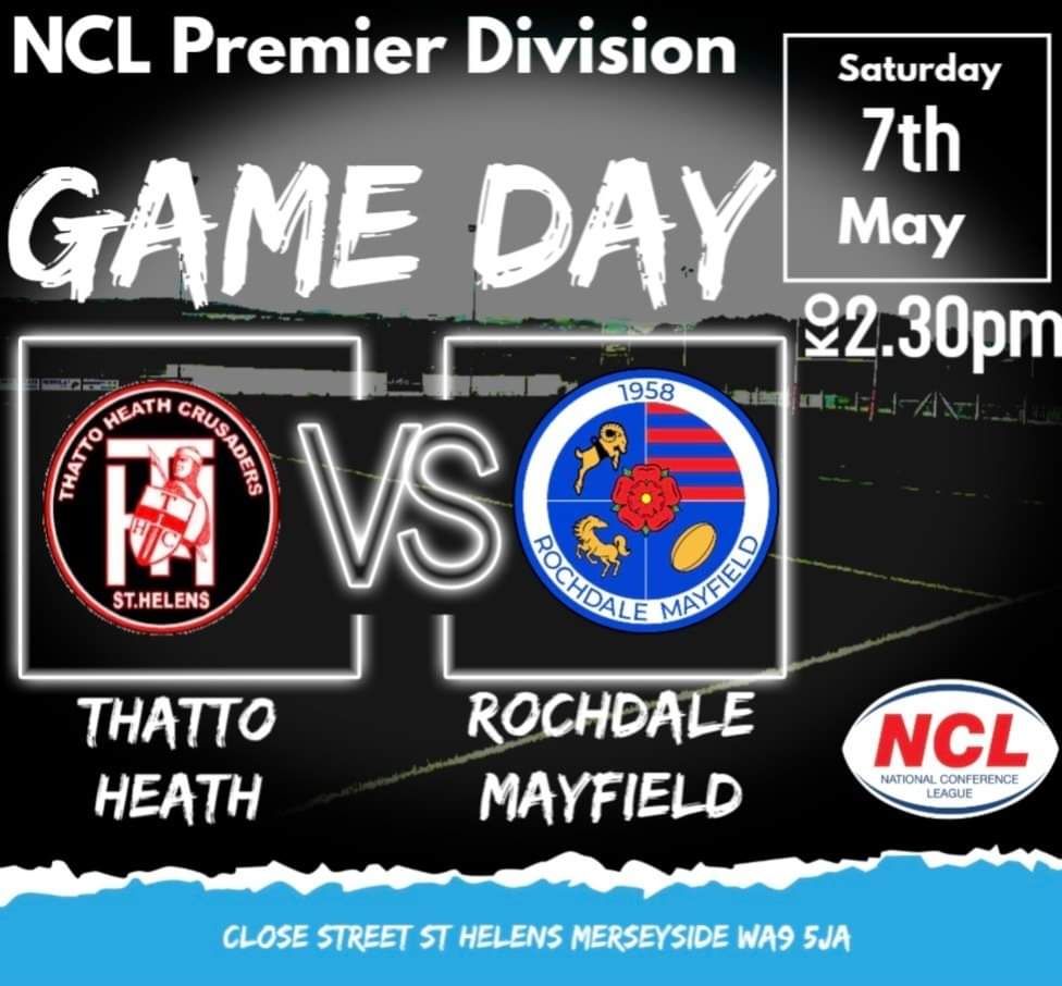 📅 Saturday 4th May 🏆 @OfficialNCL Premier Division ⏰ 2.30pm 👕 @ThattoRugby 🆚️ @Mayfieldrl 🏟 Close Street, WA9 5JA #ILoveRugbyLeagueMe #Mols2 #thumbsupforfreddie #RememberRycroft