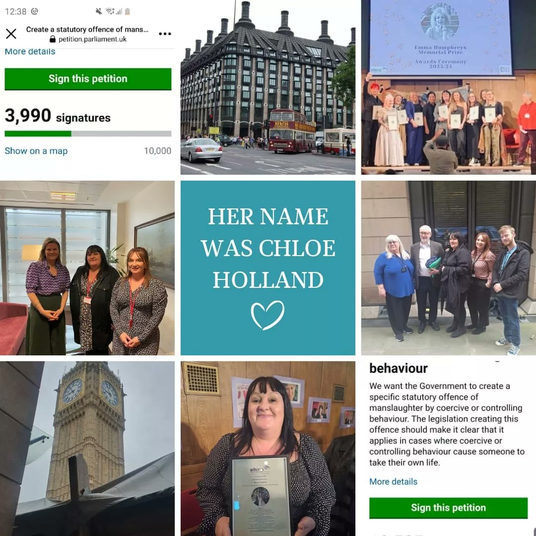 Update Alert! Our campaign has raised awareness about domestic-related suicide and gained support from politicians and organizations. We are launching the second phase soon and need your help. Let's continue making a difference. #hernamewaschloeholland #EndCoerciveControl