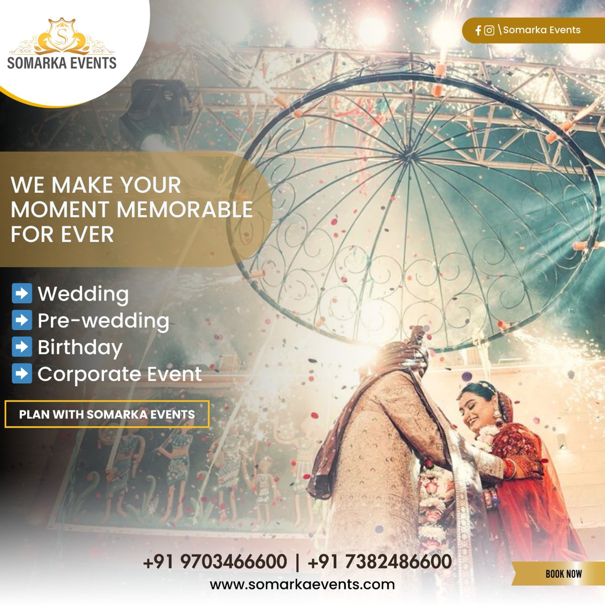 Transform your special moments into unforgettable memories with Somarka Events.

Contact us: +91 97034 66600 | +91 73824 86600

#SomarkaEvents #WeddingPlanner #DestinationWeddings #OutdoorWeddings #DreamWedding #BestEventDesigners #BestEventOrganisation #BestEventPlanners