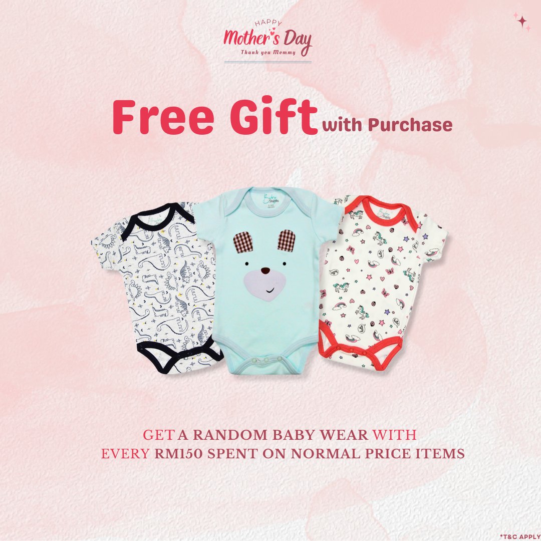 Celebrate Mother’s Day with us!🎉 Get a FREE Baby Wear on us with every RM150 spent on normal price items! T&C apply. ✨Don't miss out! Offer valid both in-store and online! #9monthsmaternity #MothersDay #promo #maternityfashion #nursingwear #maternitywear #Mothersday2024