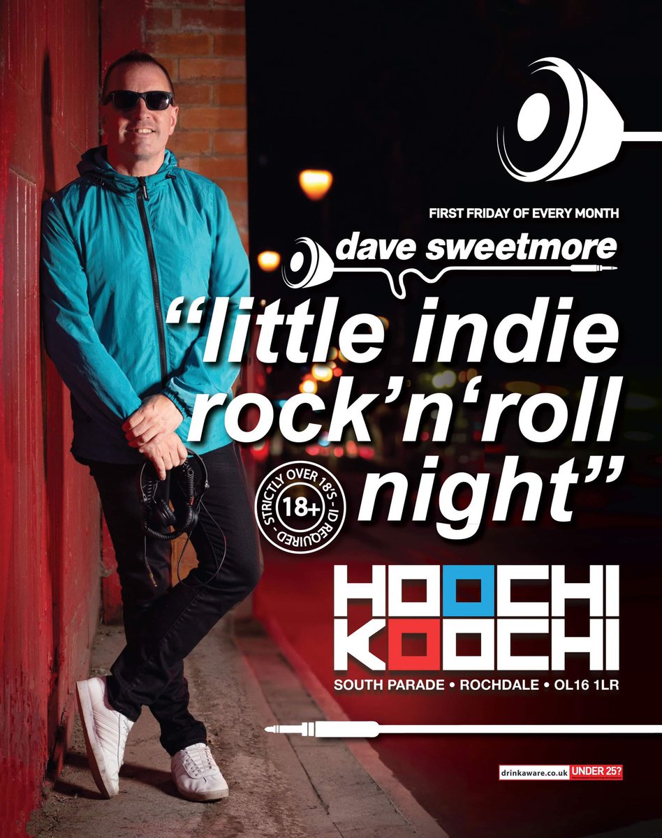 Tomorrow night im back at @hoochikoochibar #rochdale for my monthly indie rock n roll night from 9pm ↘️