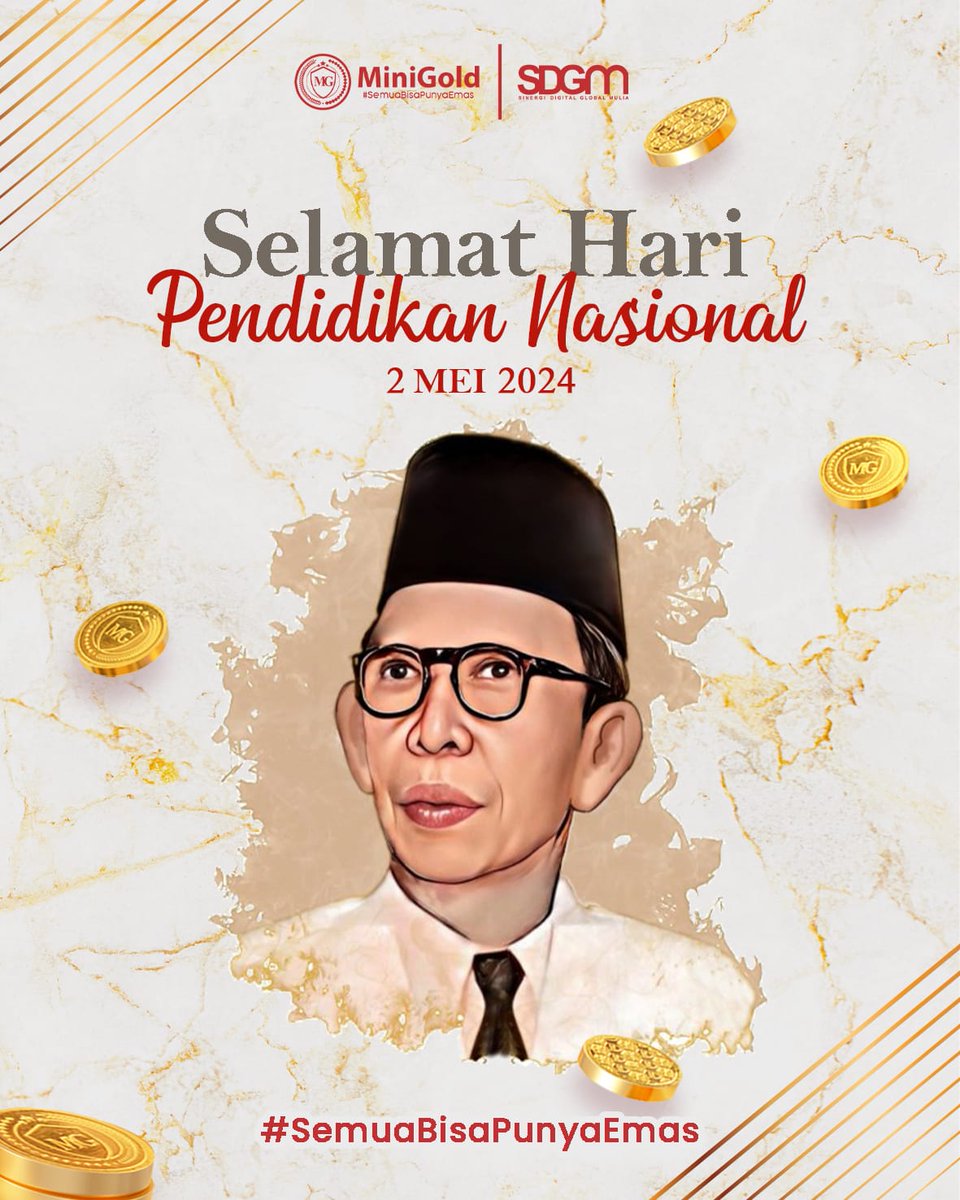 'Melalui ngerti, ngrasa, lan ngelakoni (menyadari, mengisyafi, dan melakukan), budi pekerti yang dibentuk untuk merdeka dan mandiri akan hadir adab.' - Ki Hajar Dewantara

Selamat Hari Pendidikan Nasional untuk Generasi Emas Indonesia
#HariPendidikanNasional 
#SemuaBisaPunyaEmas