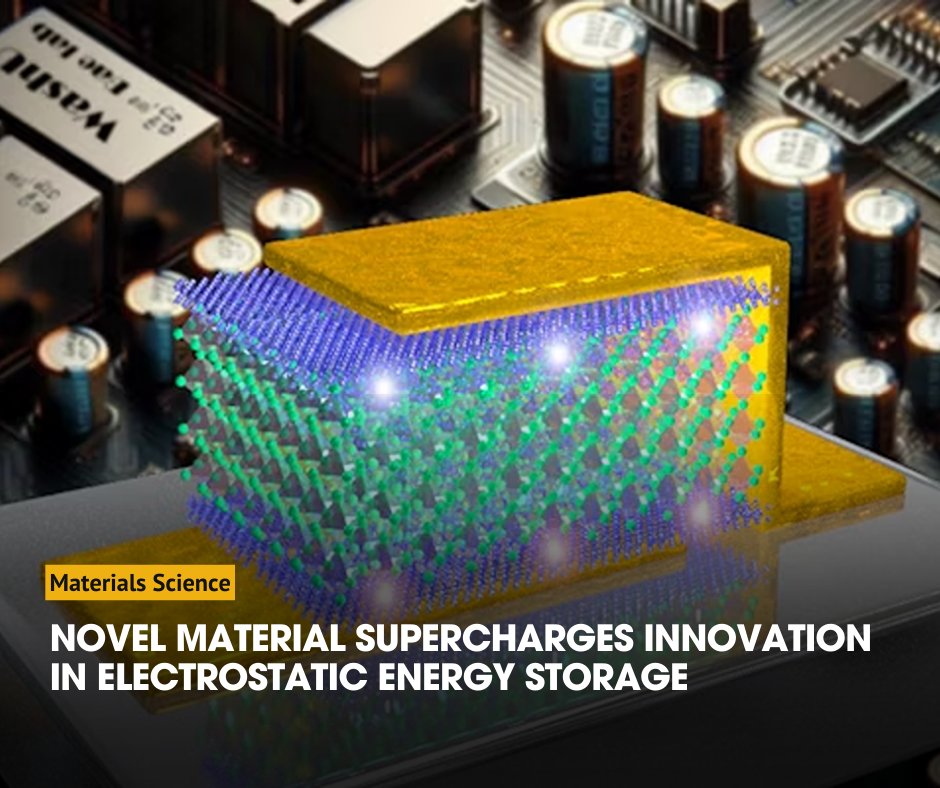 Novel material supercharges innovation in electrostatic #EnergyStorage

Sang-Hoon Bae developed heterostructures with #material properties optimal for high-density energy storage, durable ultrafast charging

wevolver.com/article/novel-…

Image/video credits: @WashUengineers

#tech