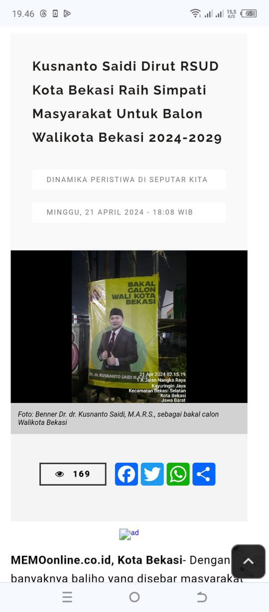 alidarwich4's tweet photo. Masayarakat beri simpati untuk putra bekasi  dr kusnanyo

#pakdokter #kusnantowalikota #kusnantobekasi1 #kusnantoforwalikota #bersamapakdokter #rakyatbekasidukungkusnanto https://t.co/5daJdhek5p