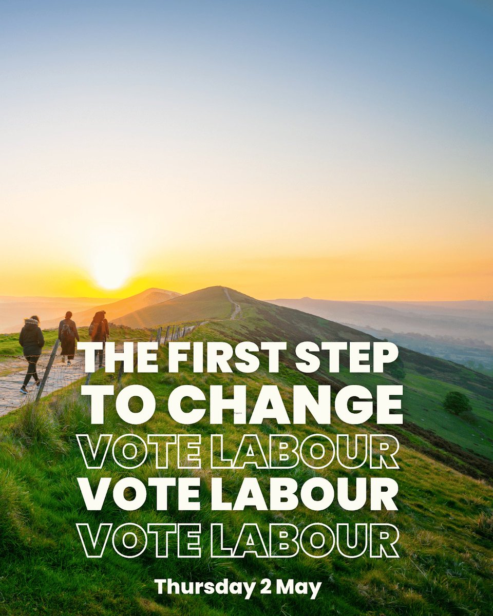 Good morning to everyone except the Tories who have systematically undermined local services for 14 years. Let’s make a change today. Vote Labour.