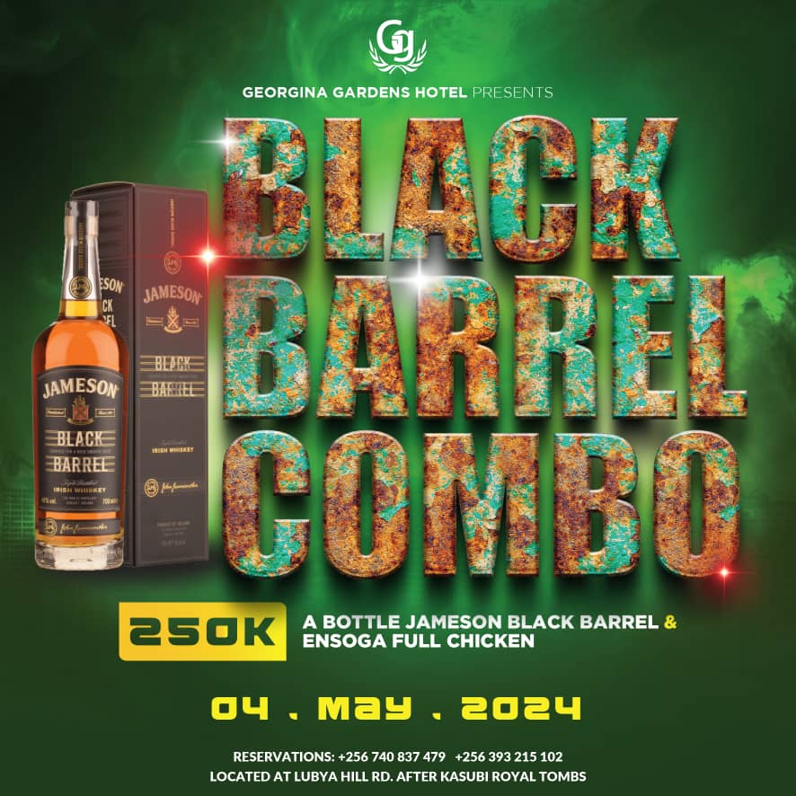 Sip happens! Here's to a Saturday night filled with good friends and great drinks. Come enjoy Jameson Black Barrel & Ensoga Full Chicken @GeorginaGardens Price: 250K Date: 4th May 2024 Place table reservations: WhatsApp:0753145618 📞0740837479 | 0772509273