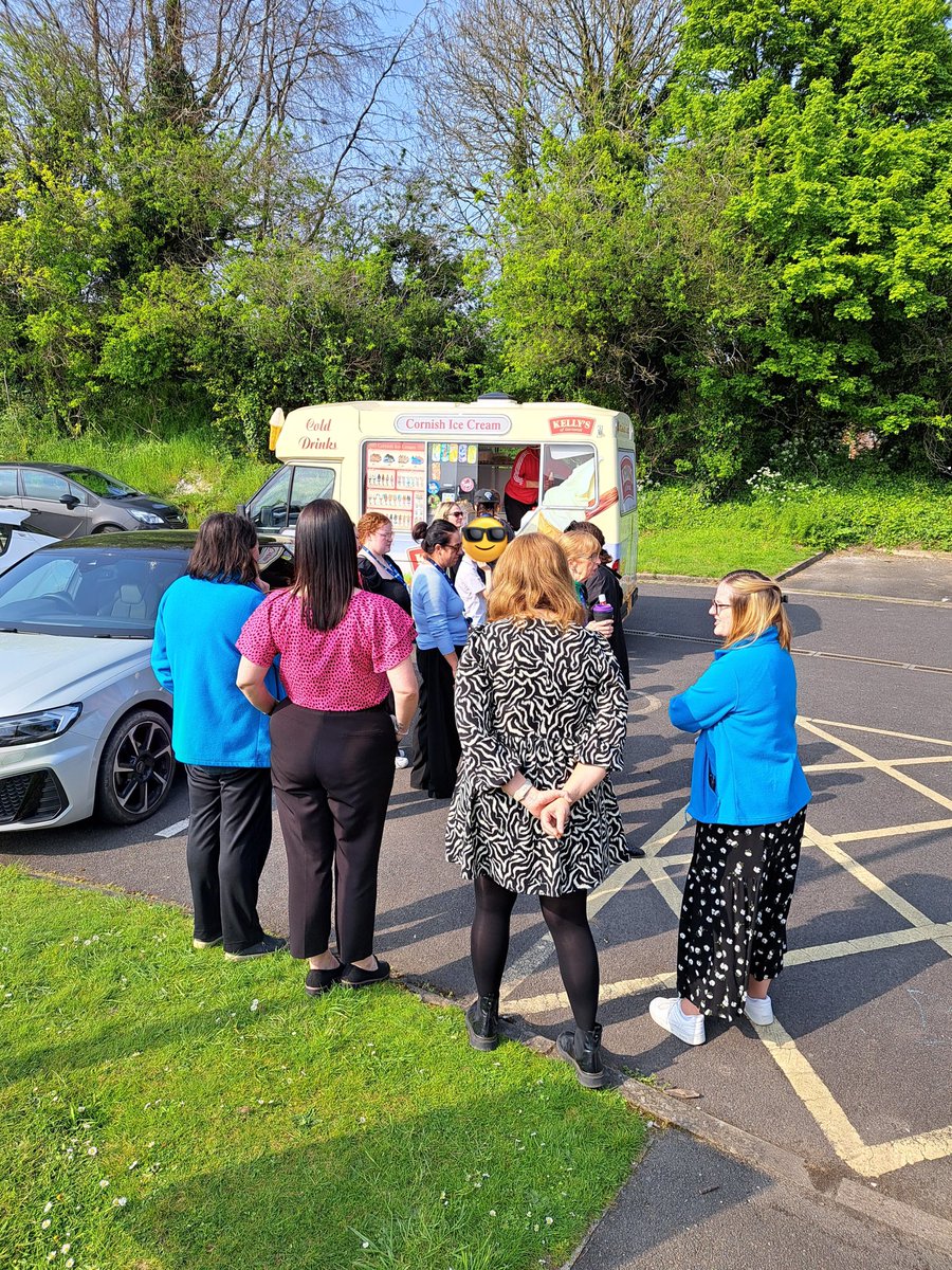 Happiness is an ice-cream in the sunshine, shared with the most amazing colleagues #LoveLancot #StaffWellbeing