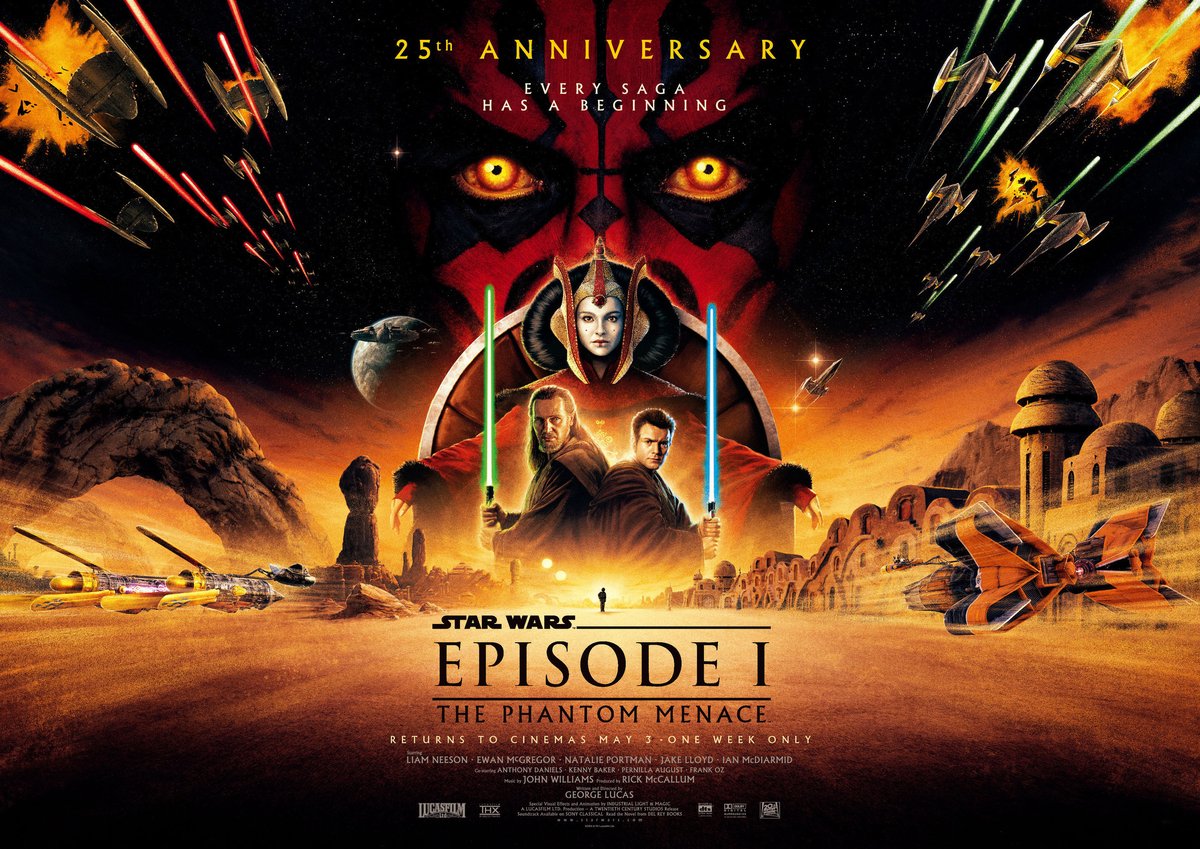 ＼いよいよ明日 上映開始‼／
「#スターウォーズ／ファントム・メナス」
25周年記念 初の4K 特別上映🎉

期間：5/3(金・祝)～5/6(月・祝)

伝説のサーガの始まりを
大スクリーンで観られるのは、
この4日間だけ🔥

▼今すぐ詳細をチェック！
starwars.disney.co.jp/movie/episode1…

5月4日は #スターウォーズの日