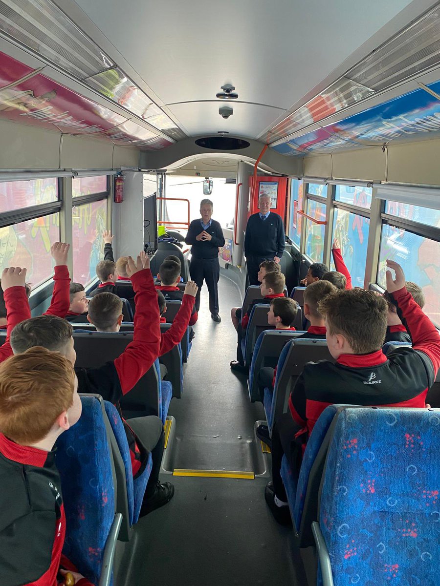 Translink Safety Bus visited P7s to discuss staying safe whilst travelling on buses and appropriate behaviour at the bus stop.