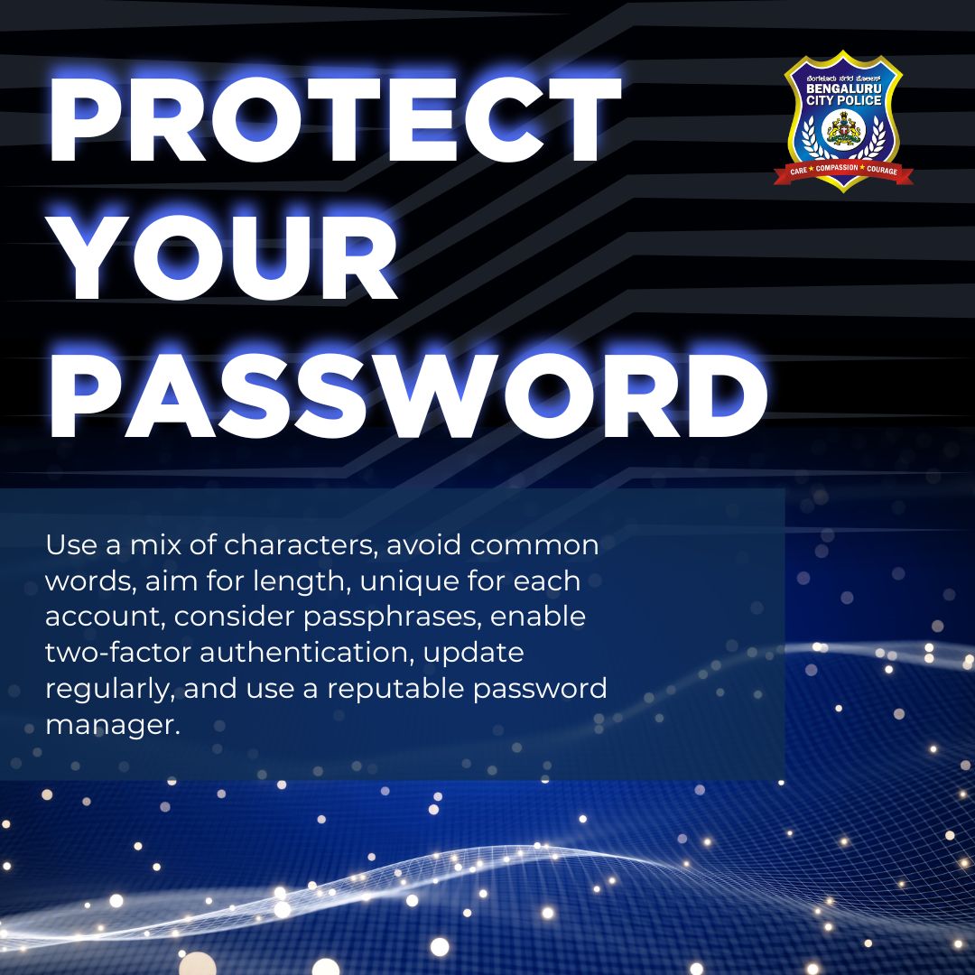 This #WorldPasswordDay, level up your security game! Keep those passwords unique, lengthy, and diverse. Enable two-factor authentication for an extra layer of protection. Your online safety matters! #WorldPasswordDay #WeServeWeProtect ವಿಶ್ವ ಪಾಸ್ ವರ್ಡ್ ದಿನದಂದು ನಿಮ್ಮ…