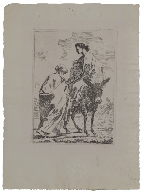 El Ministerio de Cultura ha adquirido para el @museodelprado La huida a Egipto, un temprano aguafuerte de Francisco de Goya realizado en sus últimos años en Zaragoza (1772 - 74).

Se subastó en @alcalasubastas el pasado 21 de marzo con un precio de remate de 6.000€.