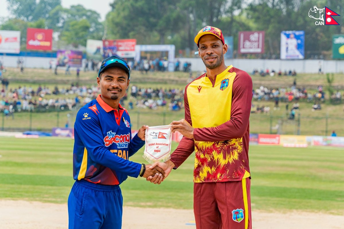 West Indies A won the toss and chose to bat first against Nepal at TU Cricket Ground. #NEPvWIA #NepalCricket #WestIndies