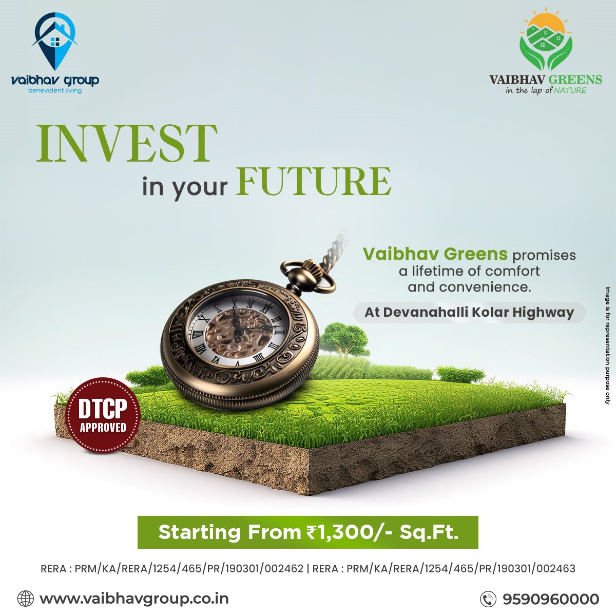 Invest in your future. Invest in premium villa plots at Vaibhav Greens - Commencing at ₹1,300/sqft* along Devanahalli Kolar Highway.
#VaibhavGroup #PlotsForSale #ResidentialPlots #LandForSale #InvestmentLand #RealEstate #PlotsInBangalore #Bengaluru #Karnataka #investinland