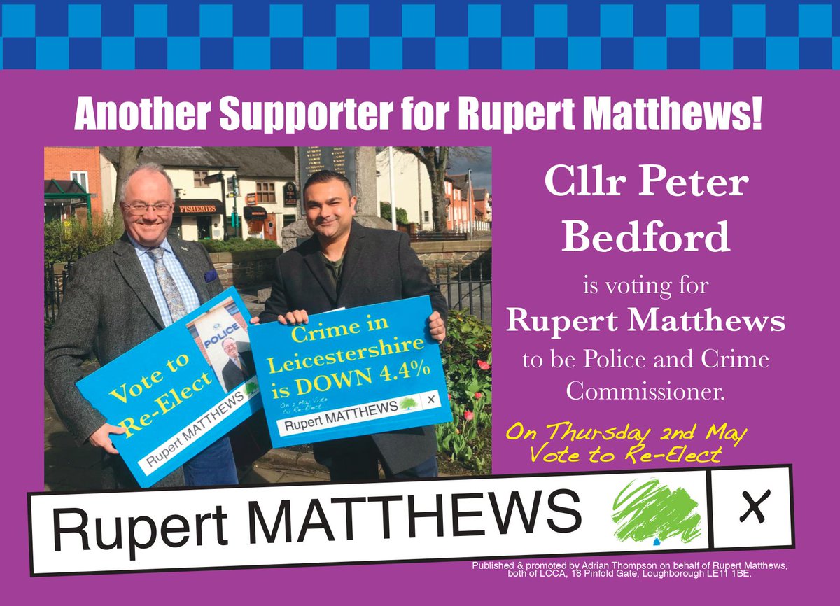 We've seen what happens when Labour controls cities like Leicester... Vote 🔵 Rupert Matthews TODAY 🗳 ✔️ As Police and Crime Commissioner for Leicester, Leicestershire & Rutland It makes sense!