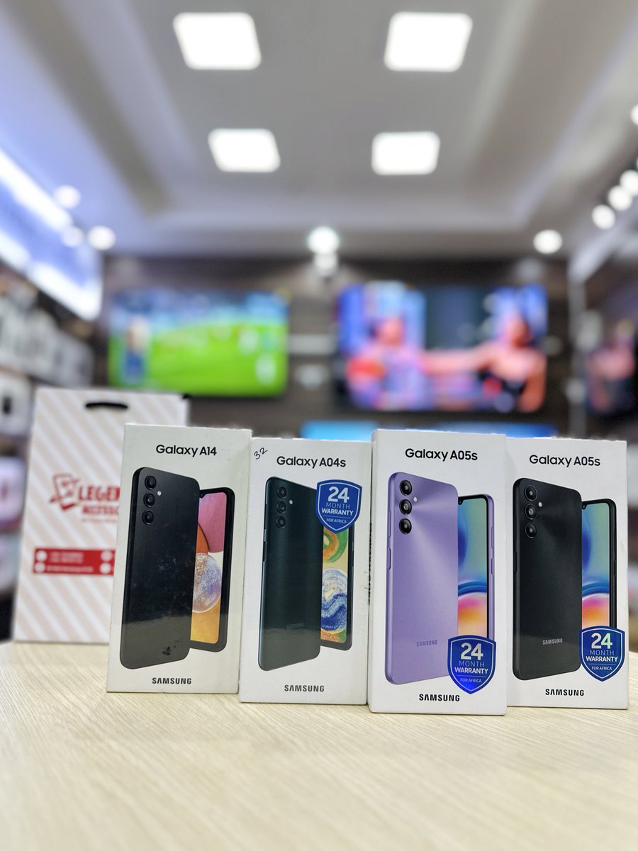 Samsung Phones in stock 
GalaxyA14 🏷️640,000UGX 
Galaxy A04s 🏷️550,000UGX 
Galaxy A05s 🏷️620,000UGX 
☎️+256755408055

📍Uk Mall kansanga G-06 
#legendsaccessories