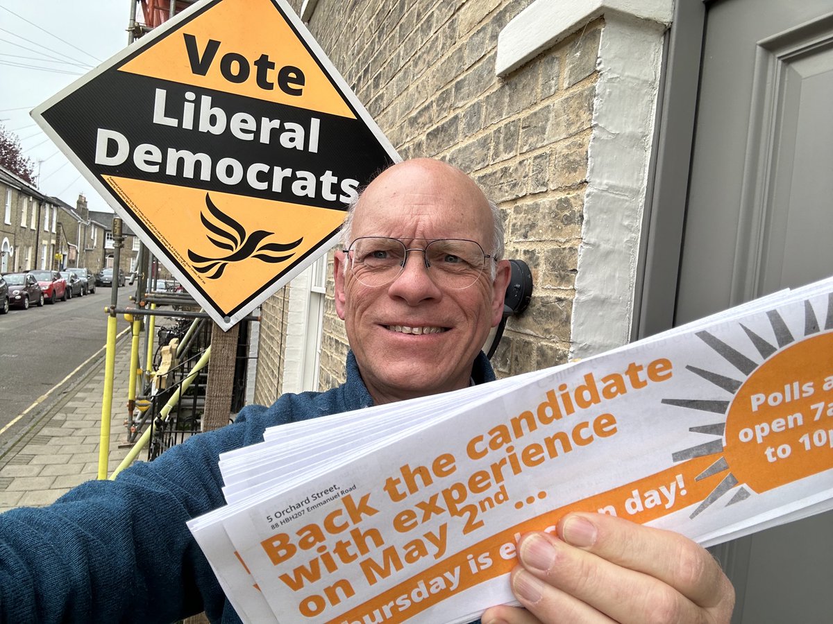 Today city council election day! Don’t forget to vote, don’t forget your photo ID, and good luck to all ⁦@CambridgeLDs⁩ candidates!
