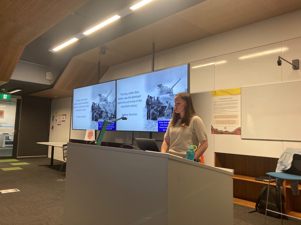 Great to have @MeganAHamilton here at @UNSWCanberra presenting on her fascinating research on imperial army training in the Second World War