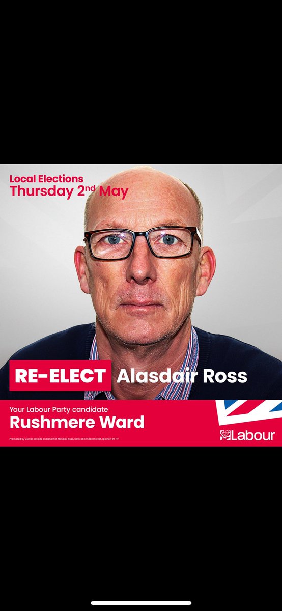 I am voting Labour This is Alasdair , a great local councillor who has helped so many people in Ipswich 🌹