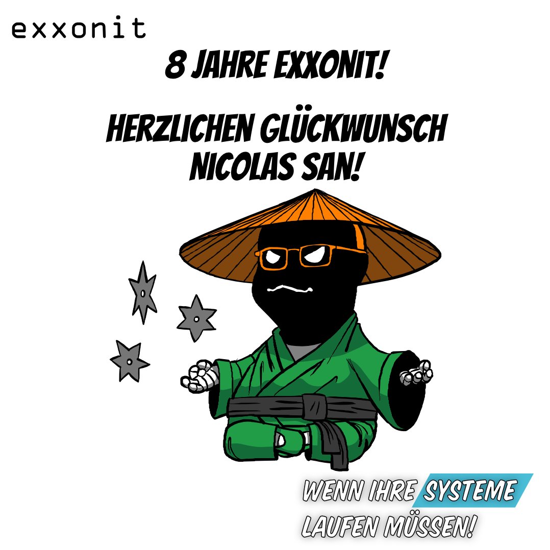 8 Jahre exxonit! Gratulation Nicolas San! #Team #Ninja #exxonit