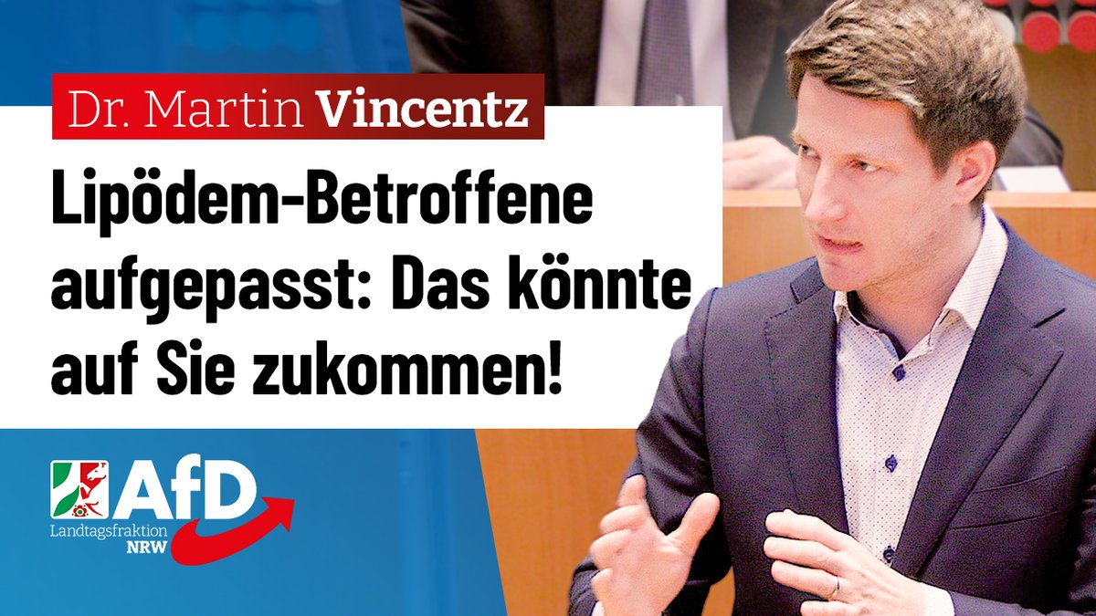 Die Politik will sich des Themas #Lipödem annehmen. Gut? In der Theorie ja, in der Praxis leider nein.

@Vincentz_AfD erklärt warum: youtu.be/ZyWoYK1S_CU

#AfD #LtNRW