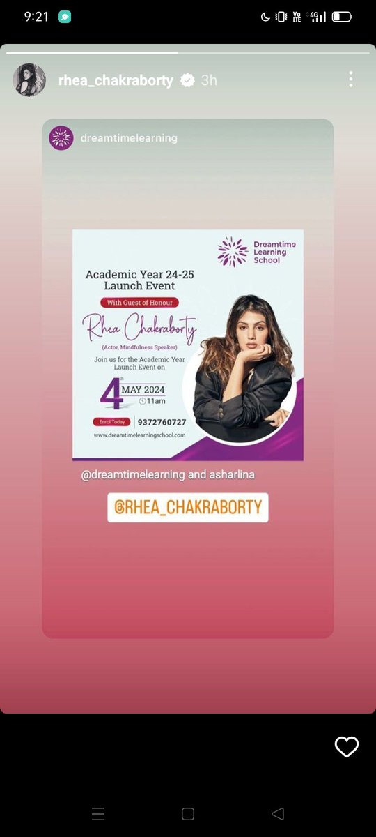 📢Let’s Call And Email Them About Their Decision 📢 

So @DreamtimeLearn Has Invited Drúg Pèddler Rhea Chakraborty To Their Event.

How Can An Education Institute Invite A Culprit In Drug Case By NCB & Who Is On Bail Be An Guest Of Honour?
 
#JusticeForSushantSinghRajput 

1/3