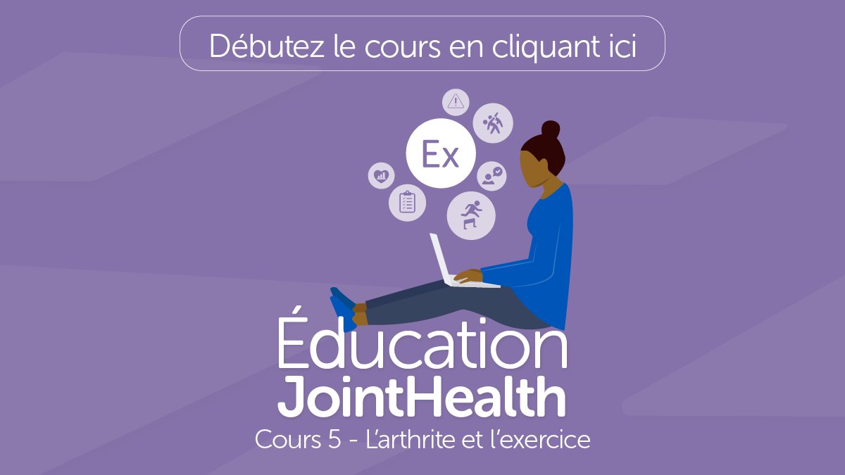 JointHealth™ express: Communiqué de presse : Le comité ACE lance un nouveau cours intitulé « L’arthrite et l’exercice » dans le cadre de son programme Éducation JointHealth™. Débutez le cours en cliquant ici➡️ bit.ly/ACEJHEDArthrit… @ArthritisSoc @Arthritis_ARC @CRASCRRheum