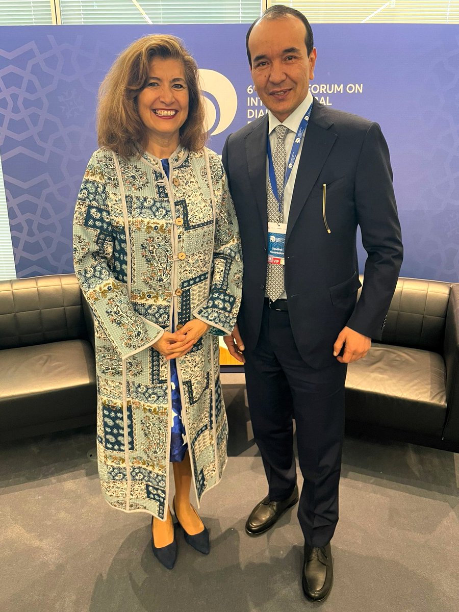 Wrapping up a productive meeting with Minister Azadbek Nazarbekov of #Uzbekistan at #WFID6! We discussed exciting avenues for collaboration on #AiEthics & the #UNESCOSilkRoads Programme to strengthen #InterculturalDialogue in the region, thanks to your support of @UNESCO’s work!