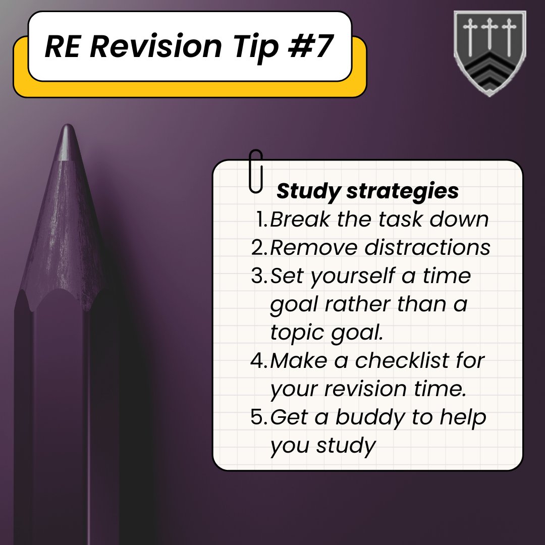 MeolsR's tweet image. Our #7 #revisiontip from @PepsMccrea focuses on study strategies for exams.  #brokeringaspirations @MeolsCopHS