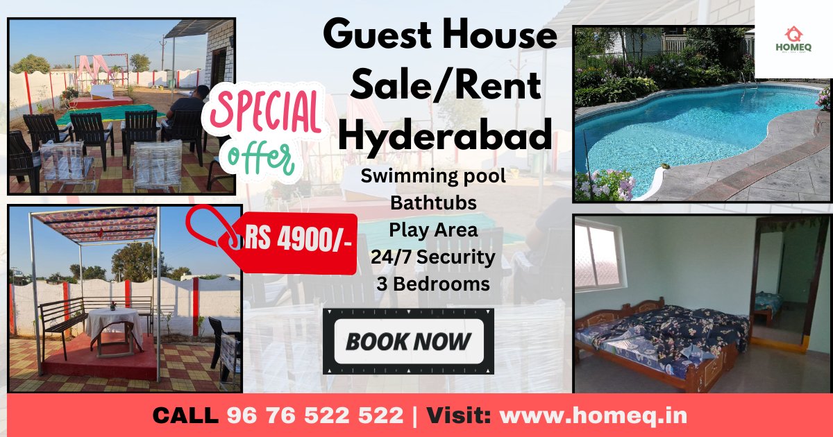 #Guesthouse for sale/Rent near #Hyderabad 
#summer #specialoffer is going on.
#swimmingpool #playarea #bathtub space for #celebration 24/7 security
Hurry Up!! Book Now!!
Call 96 76 522 522
#vacations #trips #farmhouse #homeq #yadagirigutta