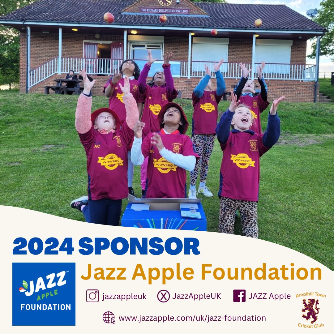 Thank you @jazzappleuk for your support. Through Jazz Apple Foundation we have been able to buy equipment to help our thriving girls section 🏏 #ATCC #cricket #sponsor #clubcricket