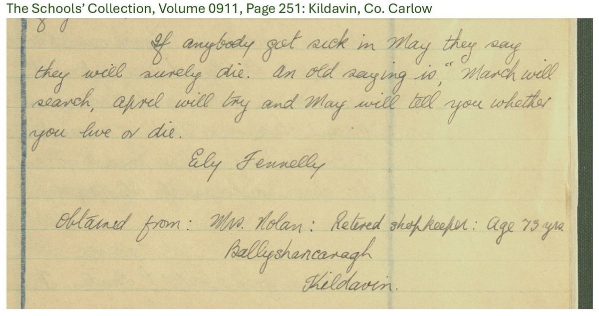 The month of May - #Bealtaine - is a mystical time of the year that has, over the millennia, given rise to many enchanting, heartwarming and wonderful traditions, superstitions, folklore & beliefs. This, from Kildavin in Co. Carlow, ISN'T one of them... #ThrowbackThursday