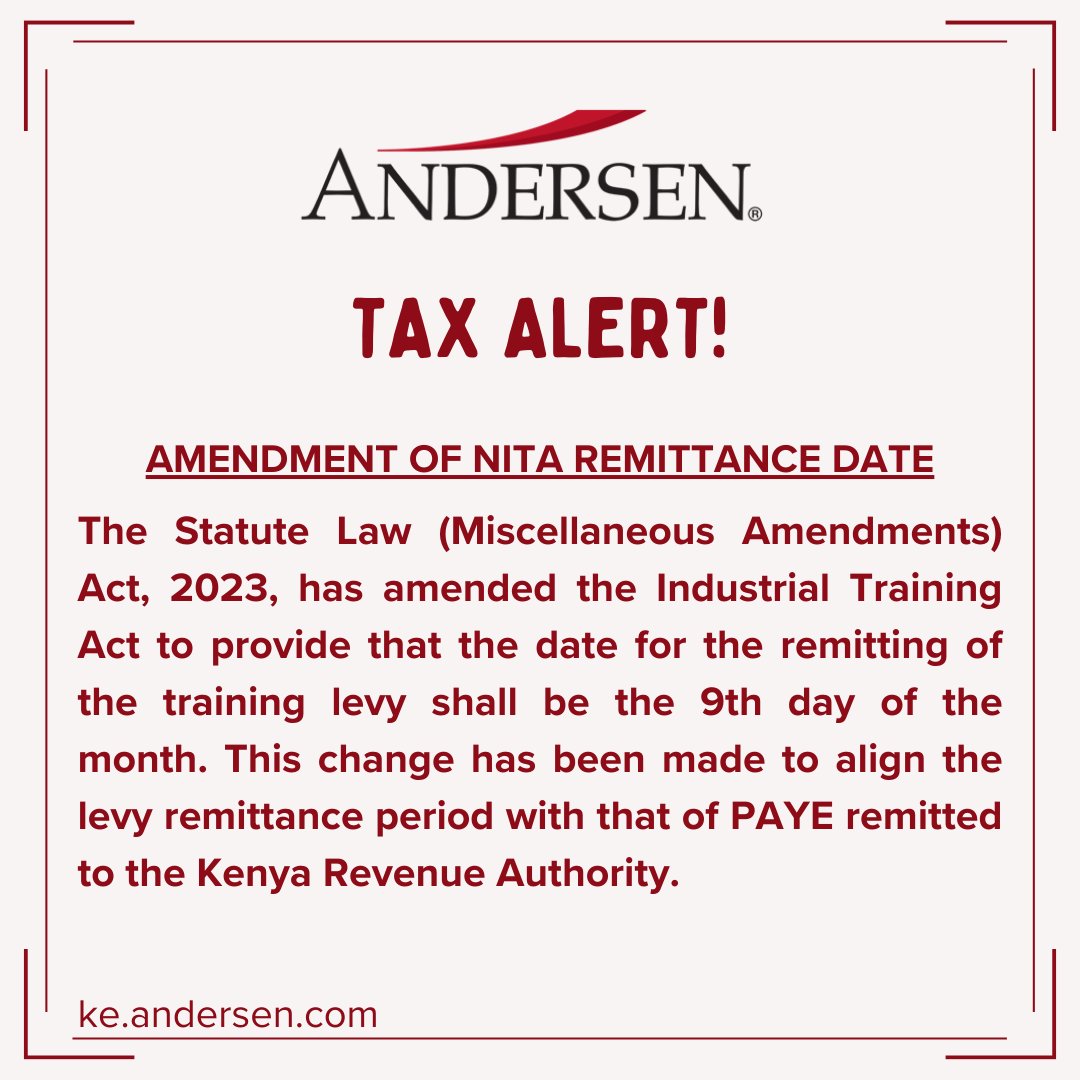 #AnderseninKenya #TaxAlert #NITALevy