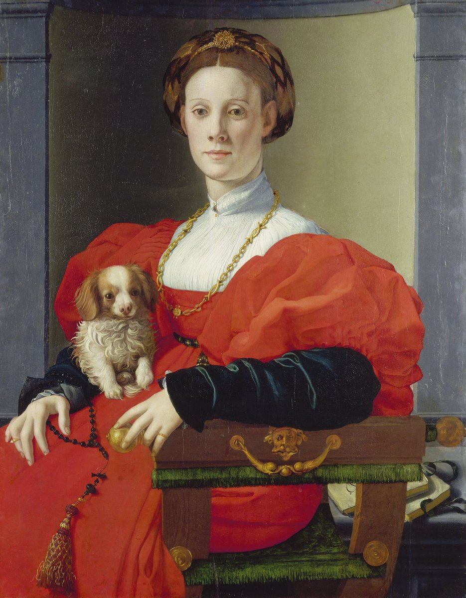'Portrait of a Lady in Red (Francesca Salviati)'
{1533}
By ~ Agnolo Bronzino