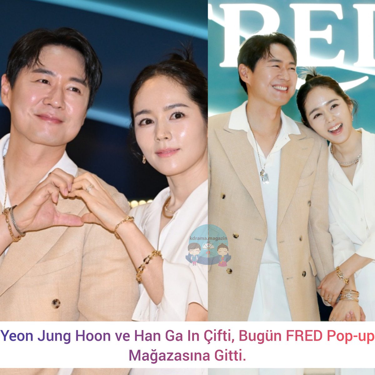 #YeonJungHoon ve #HanGaIn Çifti, Bugün FRED Pop-up Mağazasına Gitti.