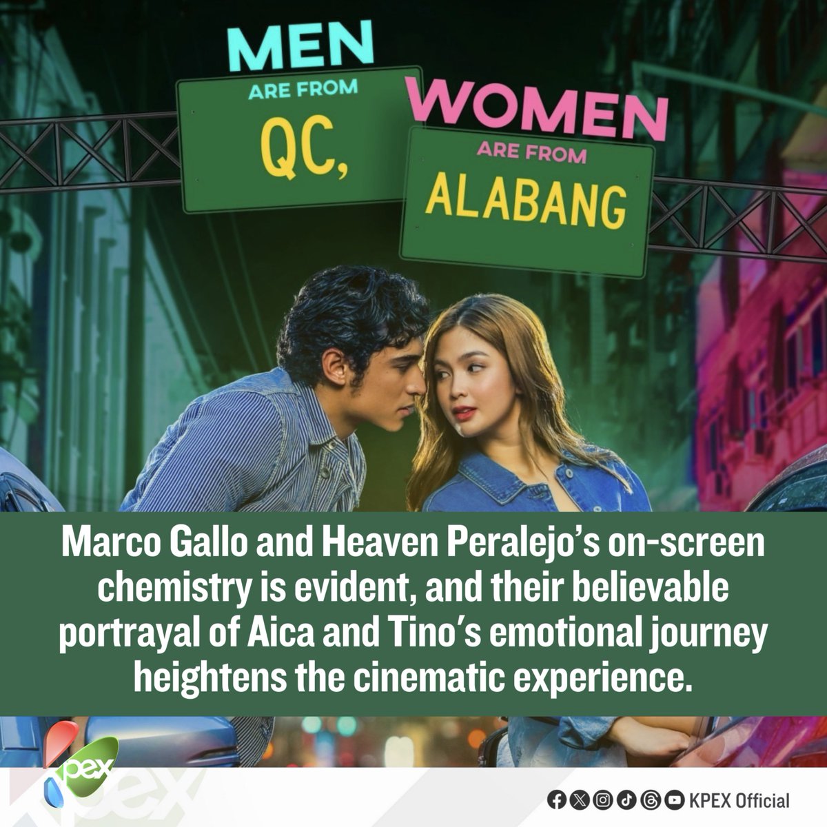 Here’s the KPEx movie review for “Men Are From QC, Women Are From Alabang”. Don’t miss the chance to witness #MarVen on the big screen. Now showing in more than 100 cinemas nationwide! #MarcoGallo #HeavenPeralejo #QCAlabang #QCAlabangNowShowing