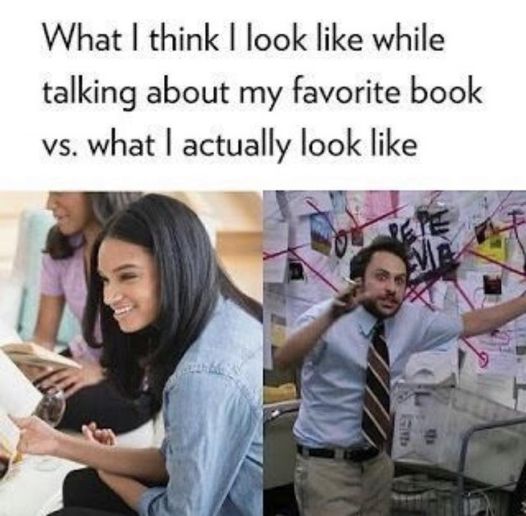 Emm, no, I am under no delusion that the deranged one is what I look like whenever I'm talking about #Gaskell's #NorthAndSouth, #Brontë's #JaneEyre, or #Austen's anything... oh yeah, and there's #Dickens, too.
😂