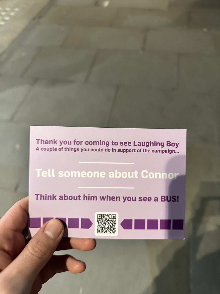 Last night I saw the Laughing Boy, powerful, provoking, would recommend 100%!