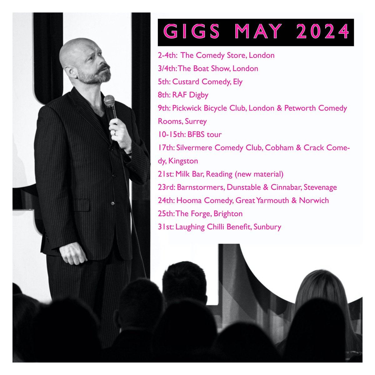 This month in the life of a circuit comedian. Starting with a bang this weekend at The @comedystoreuk & @BoatShowComedy. See you out there. 🤣👍 #standup #comedy #standupcomedy #comedyclub #comedycircuit #comedian #comic