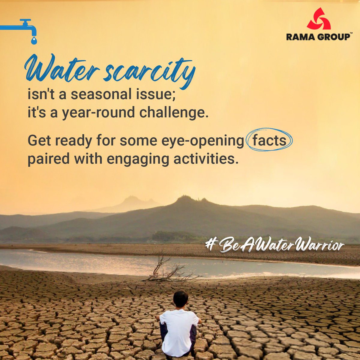 Water scarcity knows no season! It’s time to face the truth: the challenge of water scarcity persists throughout the year. But don’t worry, we’re here to shed light on the issue with a blend of insightful facts and enjoyable activities. #WaterConservation #SaveWater #RamaGroup