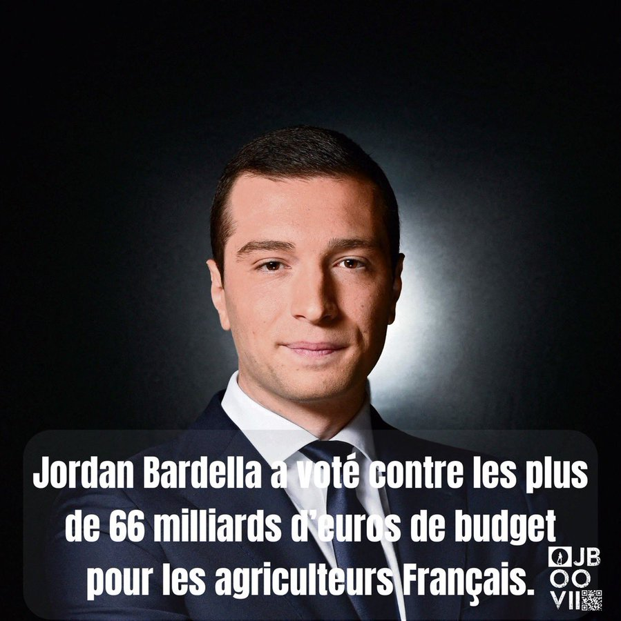 @RNational_off Les agriculteurs étaient si chers à leur coeur qu’en 2021, quand il fallait voter la loi Egalim 2 protégeant les revenus agricoles, Marine Le Pen et ses députés étaient absents. Absents, tous.