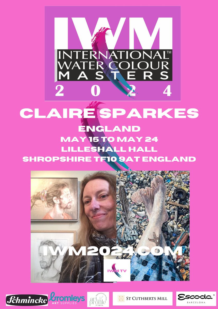 Not long now until the International Watercolour Masters Exhibition @LilleshallNSC in Shropshire. I’m delighted to be #exhibiting again in this year’s #exhibition which takes place 15 - 24 May. You can book tickets now at:- IWM.COM #watercolours #clairesparkes