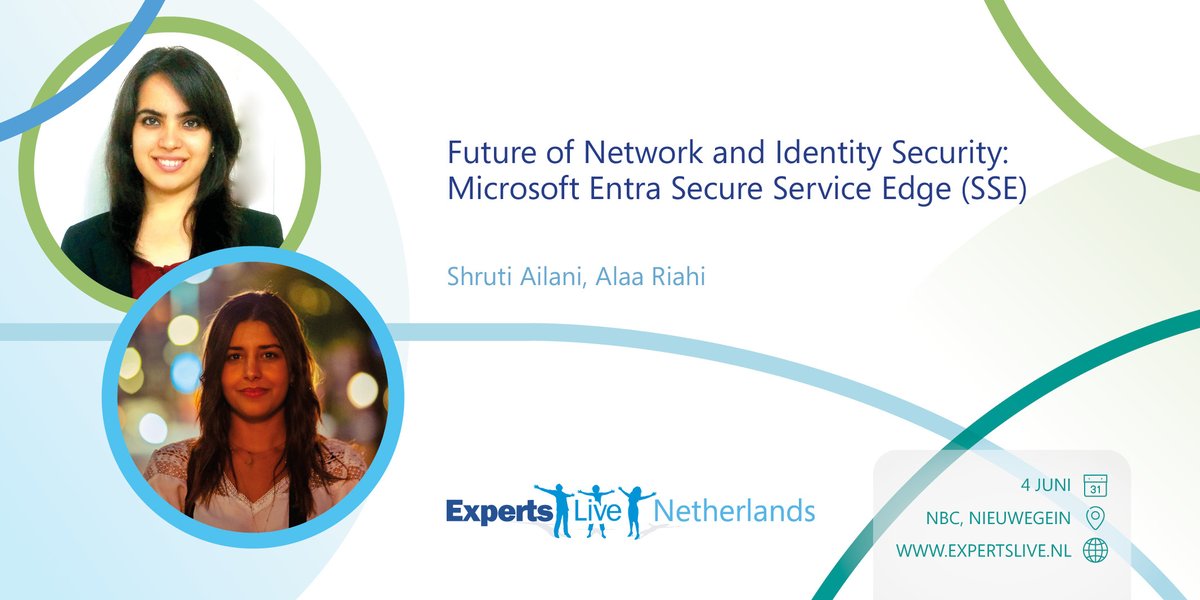 🌟Ontdek de toekomst van beveiliging met Shruti Ailani (@ShrutiAilani) & Alaa Riahi op #ExpertsLiveNL Hun sessie over Microsoft Entra SSE op 4 juni belicht belangrijke strategieën voor netwerk- en identiteitsbeveiliging. expertslive.nl #NetworkSecurity #IdentitySecurity