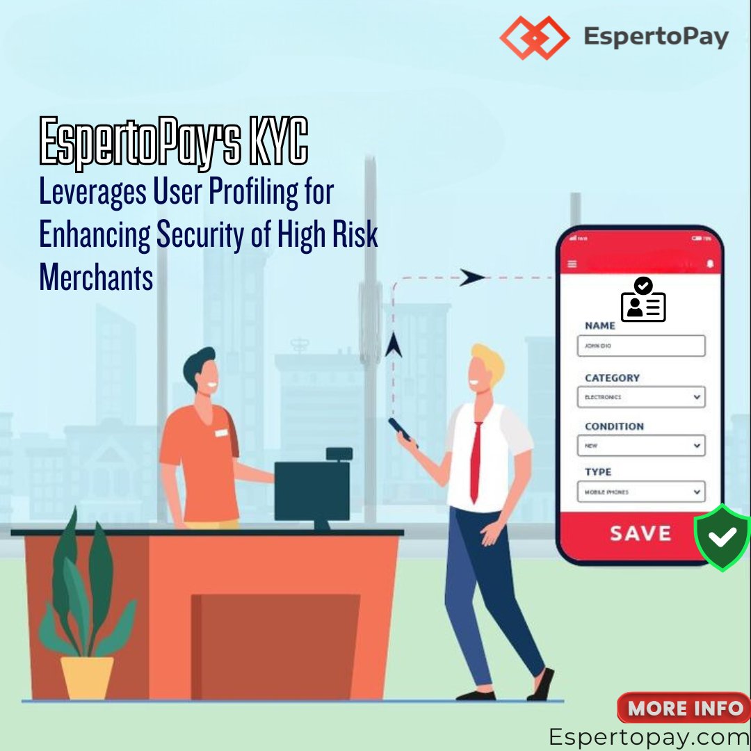 'Proactive Defense: EspertoPay's KYC Strategy Utilizes User Profiling for Risk Mitigation & Secure Transactions.'
#KYCStrategy
#UserProfiling
#RiskMitigation
#SecureTransactions
#FinancialSecurity

Know more: espertopay.com
Mail to: support@espertopay.com