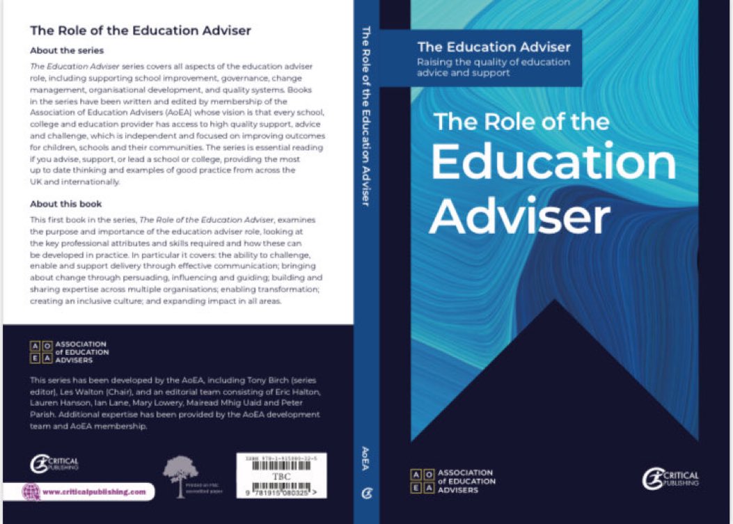 Looking forward to tonight’s Edukit with @EducateAdvise launching the first of our book series! Come and join the authors and editorial team to learn more @LesWalton500