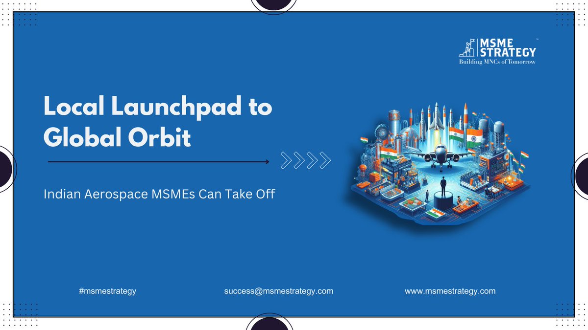 Indian #aerospace MSMEs:  Ready for liftoff?  This article provides a strategic toolkit to secure investment and forge partnerships for growth!  Fuel your ambitions and reach new heights. linkedin.com/pulse/from-loc… #MakeInIndia #Growth #Investment #Partnership  #MSMEStrategy