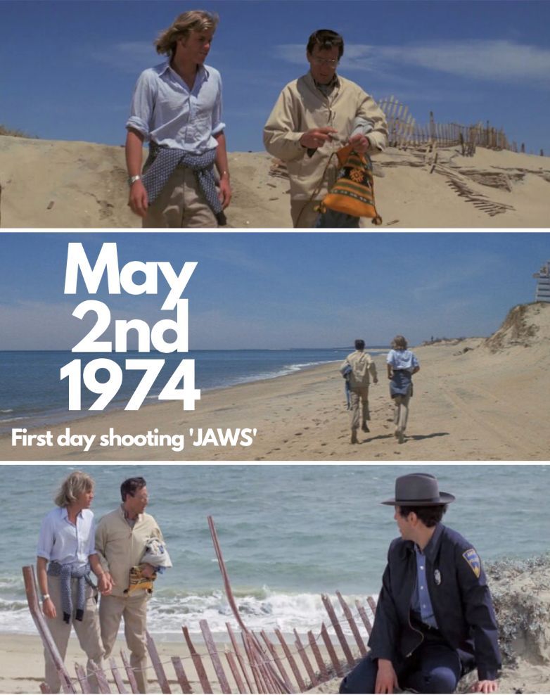 #onthisday 50 years ago, Steven Spielberg's shark classic #JAWS began principal photography...